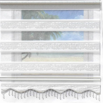 Originele zilveren jacquard zebra rolgordijnen