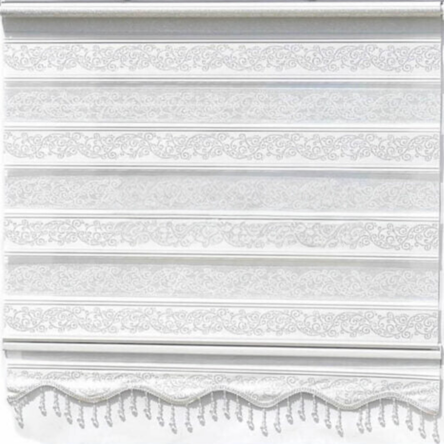 Originele zilveren jacquard zebra rolgordijnen