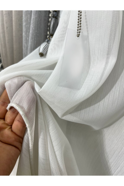Soft Bamboe Tule Gordijnen – Natuurlijk en elegant ( met lood )