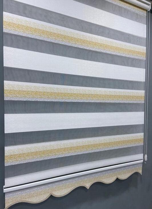 Dubbelkleurig Bamboe Zebra Rolgordijn