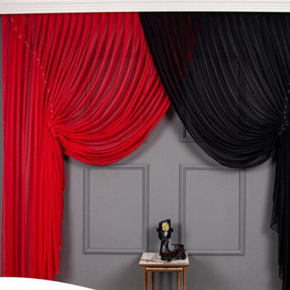 Luxe Kruislingse Gordijnen in Twee Kleuren
