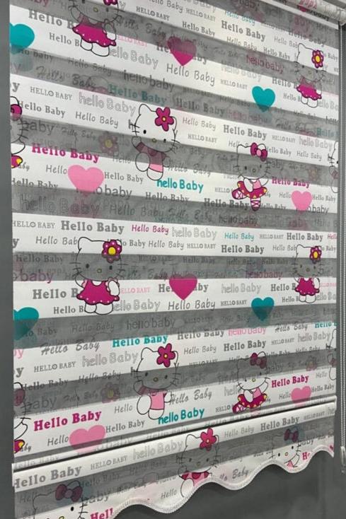 Kinderkamergordijn Hello Kitty-patroon