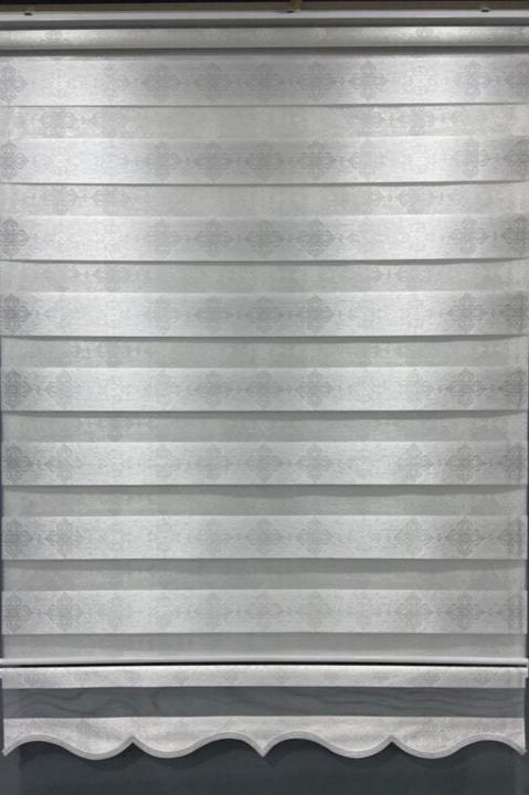 Zilveren Damask Zebra Rolgordijn