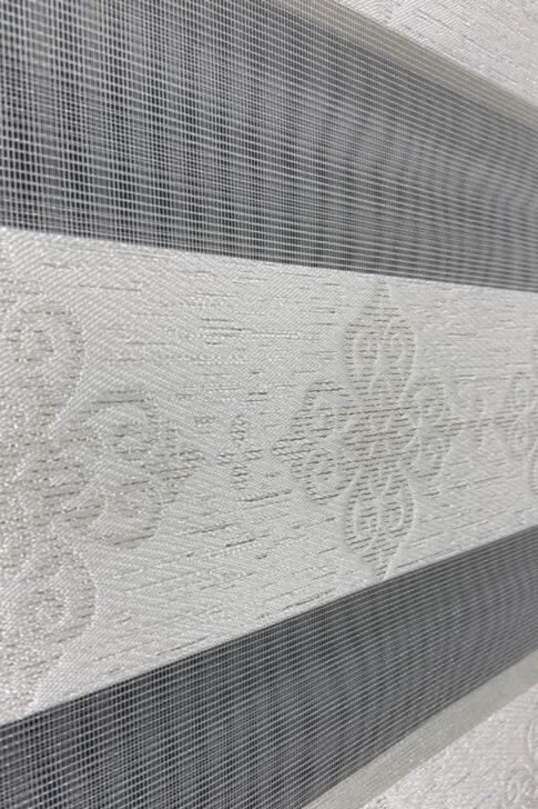 Zilveren Damask Zebra Rolgordijn