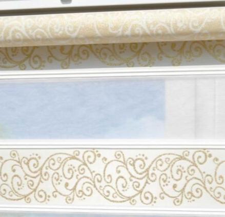 Originele gouden jacquard zebra rolgordijnen