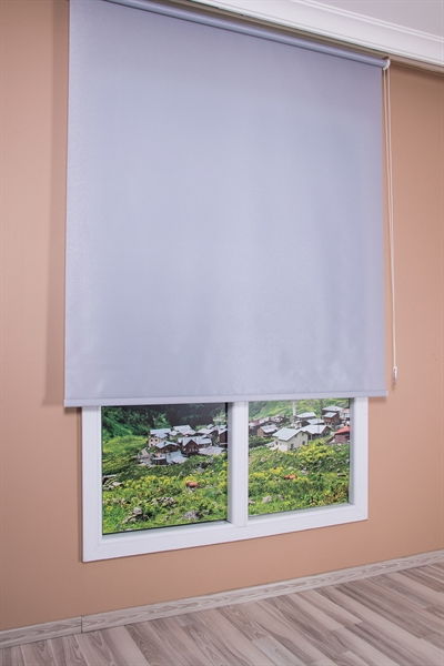 Glinsterende speciale serie lichtgrijze rolgordijnen