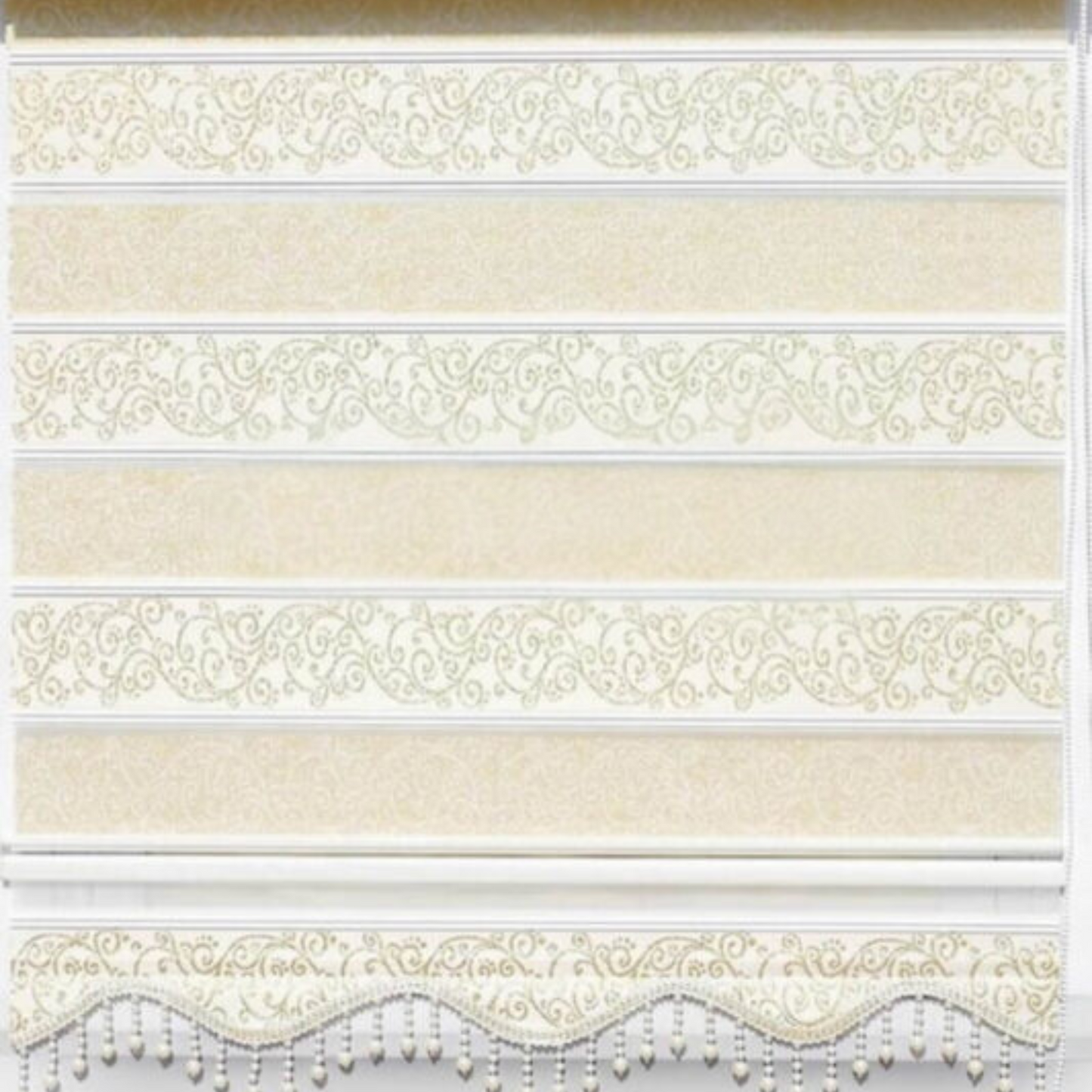 Originele gouden jacquard zebra rolgordijnen