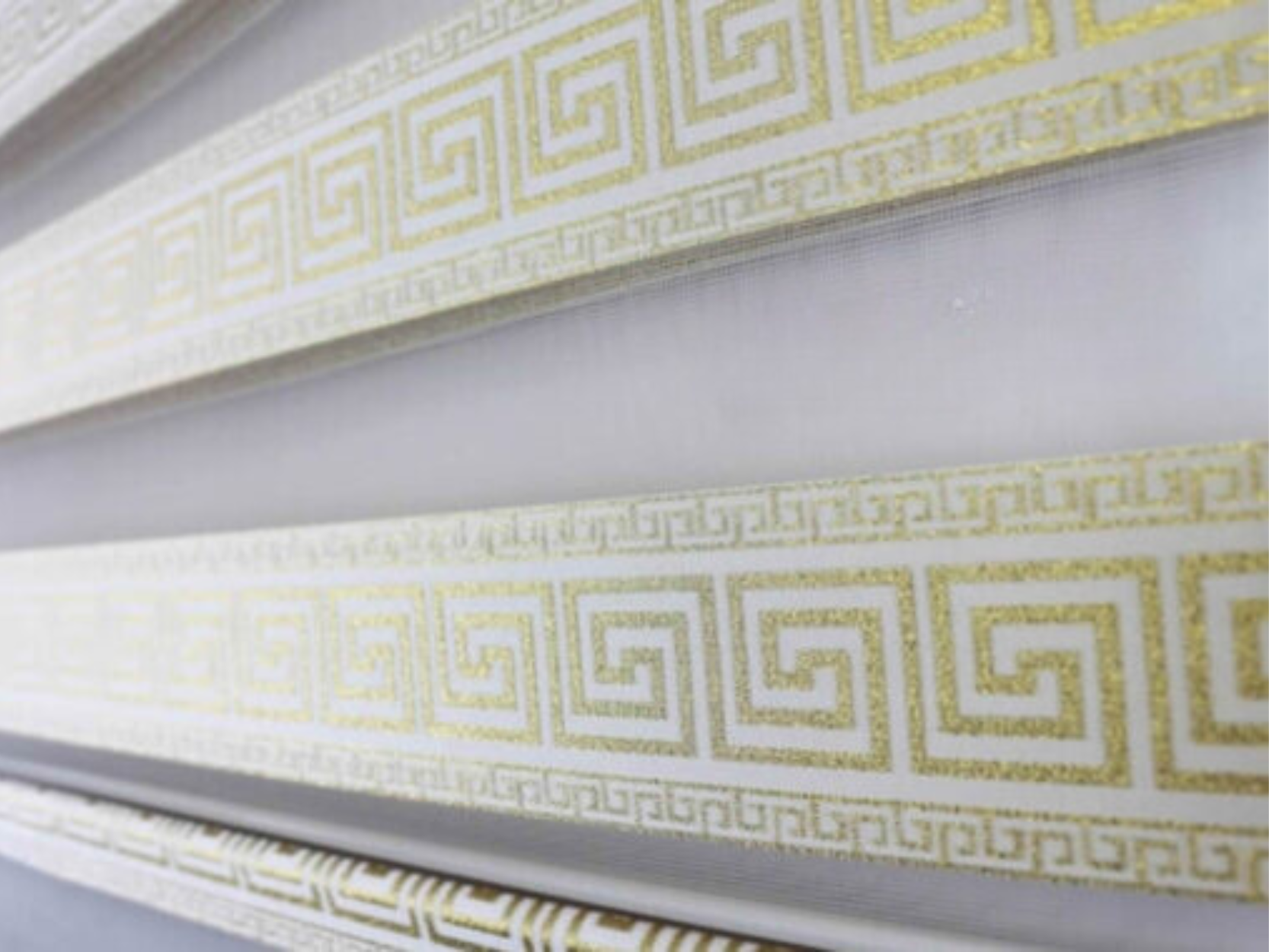 Paneelpatroon Gouden Jacquard Zebra Rolgordijnen