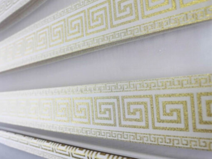 Paneelpatroon Gouden Jacquard Zebra Rolgordijn