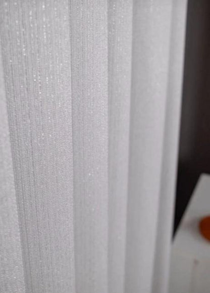 Zilveren Glitterdiamant Tule Gordijn
